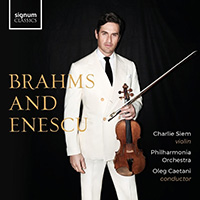 ブラームス：ヴァイオリン協奏曲（カデンツァ：エネスク）、エネスク：バラード Op.4a、アリアとスケルツィーノ
